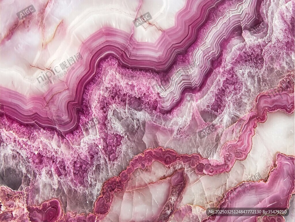 梦幻粉晶大理石纹理