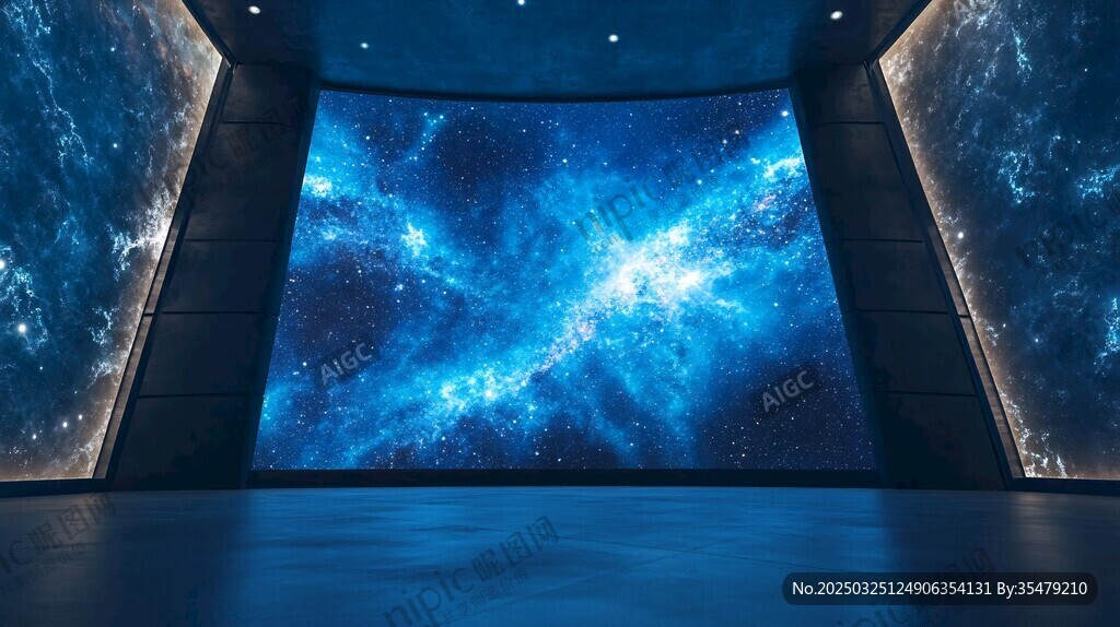 梦幻星空大屏室内场景