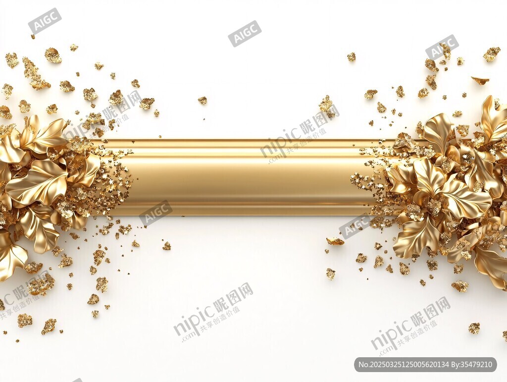 金色华丽装饰元素背景图