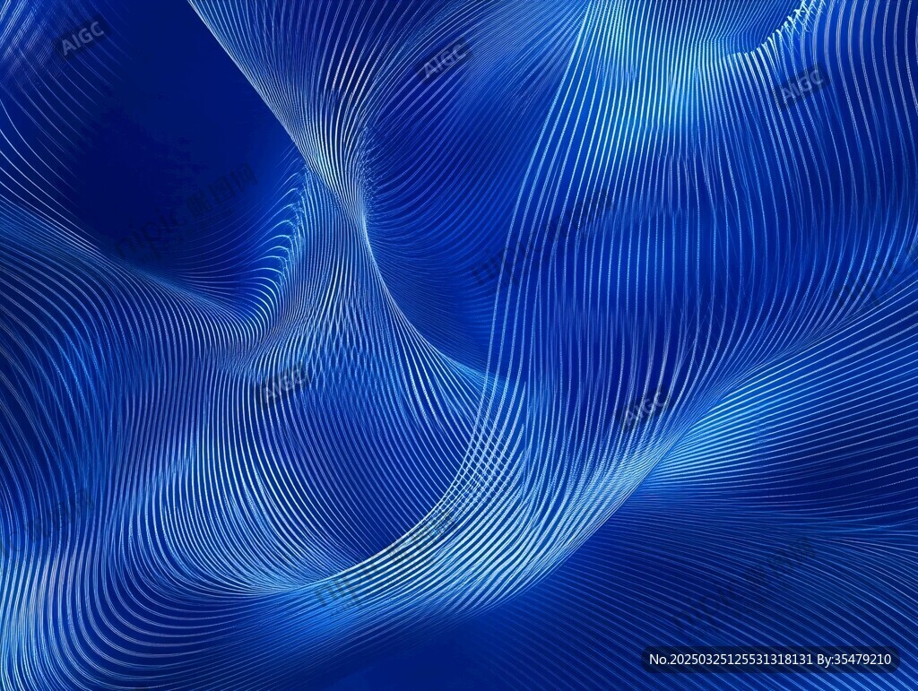 蓝色动感线条抽象背景图