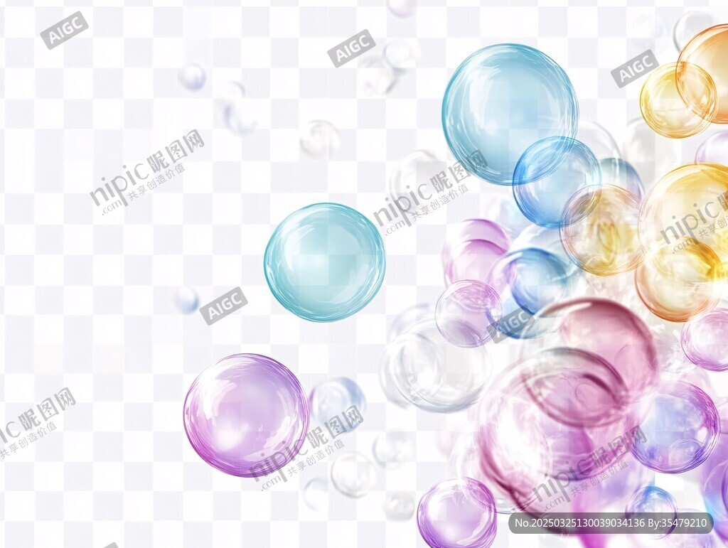梦幻彩色泡泡背景图