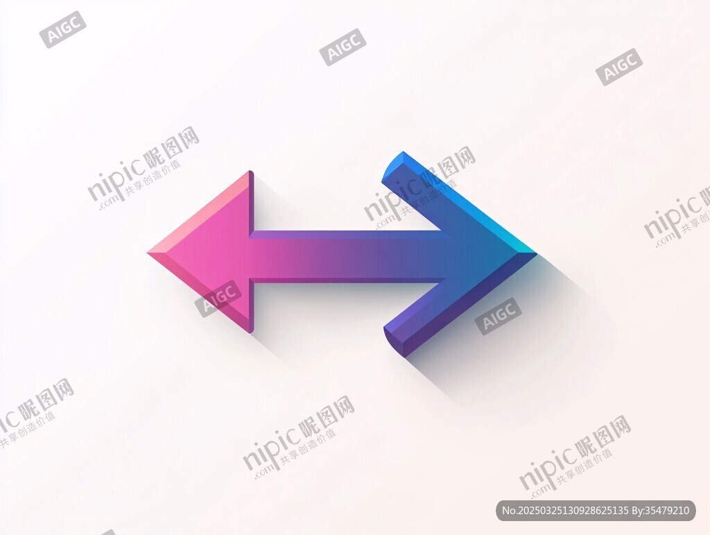 双色箭头图标设计元素
