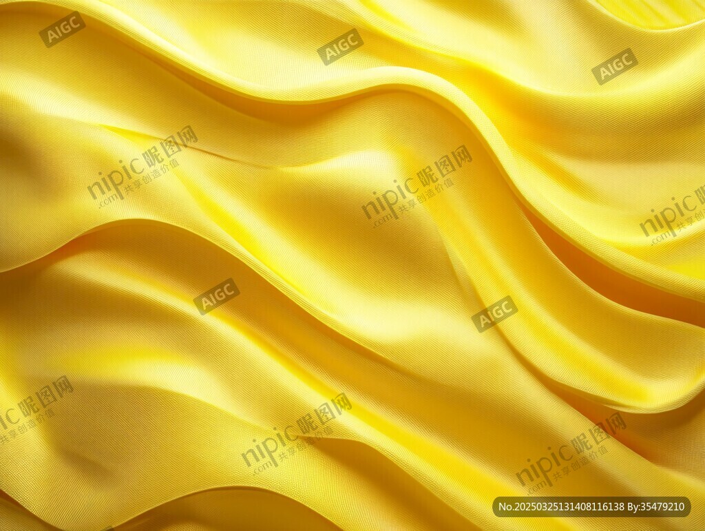 金黄绸缎般的流动质感