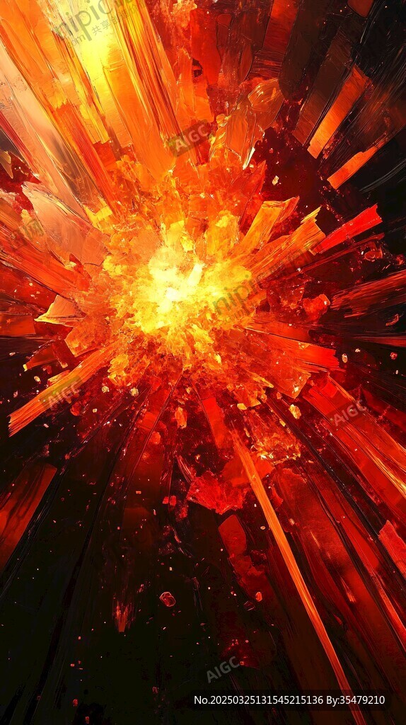炽热爆裂能量冲击画面