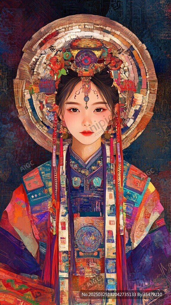 古风华丽中式传统服饰女子