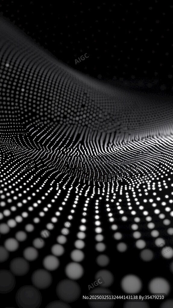 黑白粒子动态抽象背景图