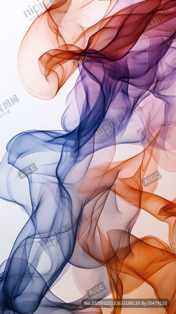 彩色烟雾舞动艺术画面