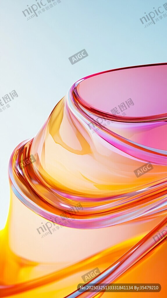 绚丽流动色彩的梦幻造型