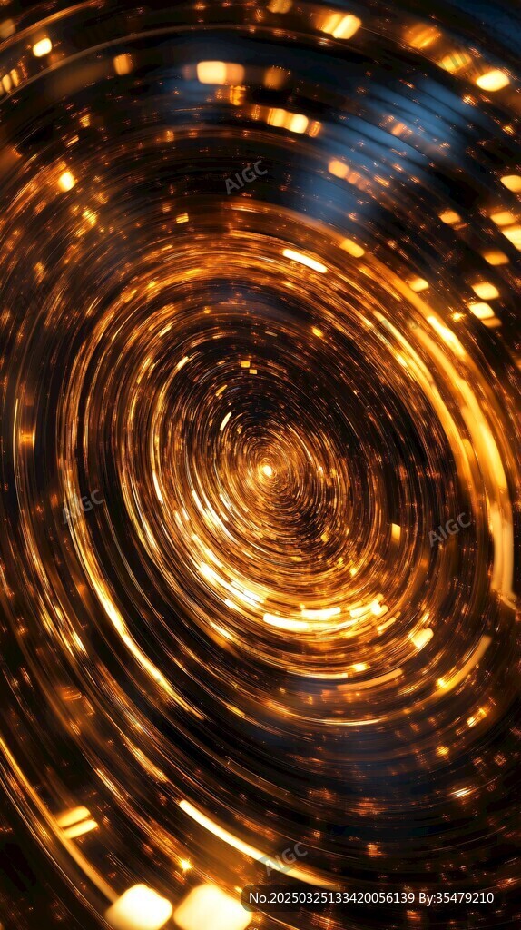 金色炫光旋涡特效背景