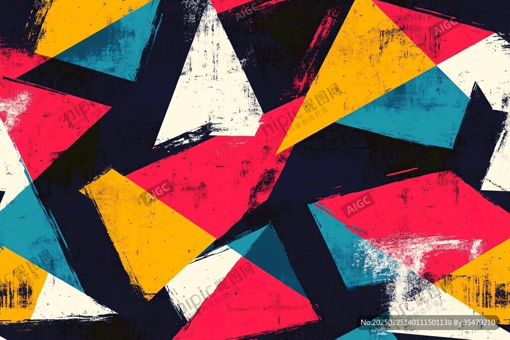多彩几何抽象艺术背景图