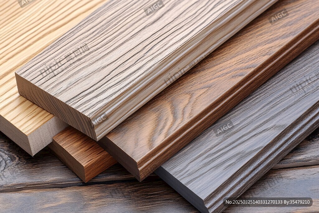 多样实木板材展示