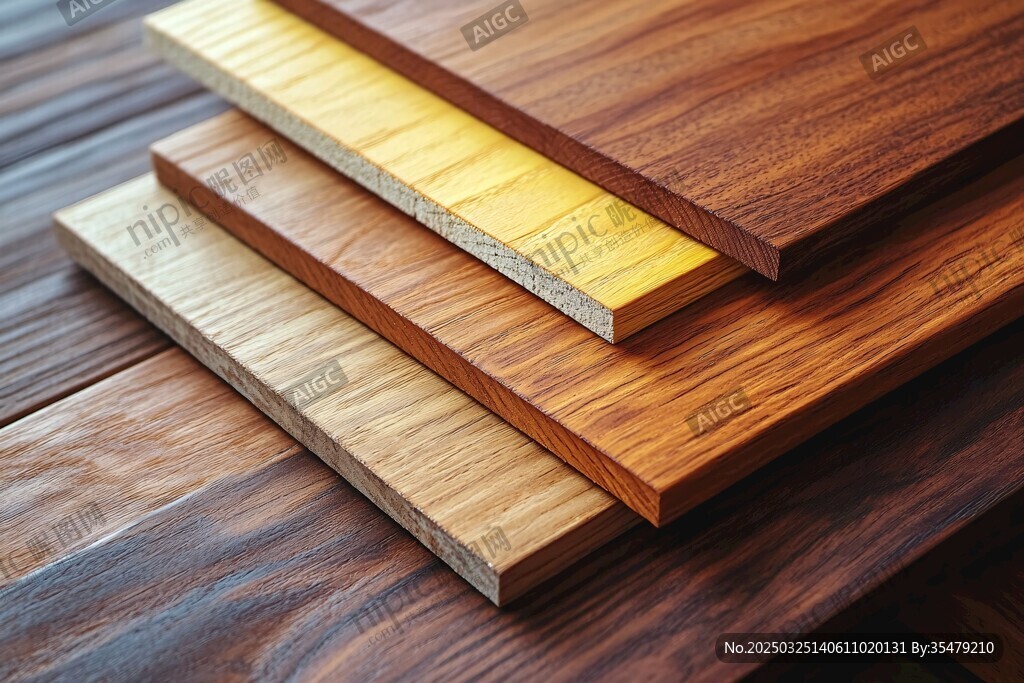 多样实木板材展示