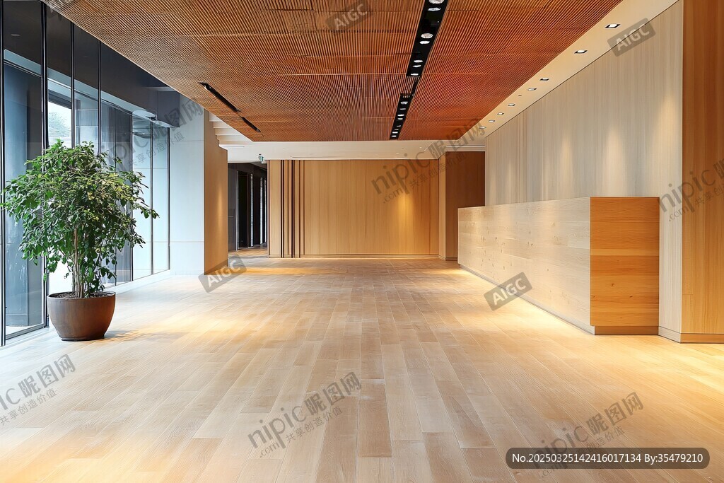 现代简约风格宽敞办公大厅