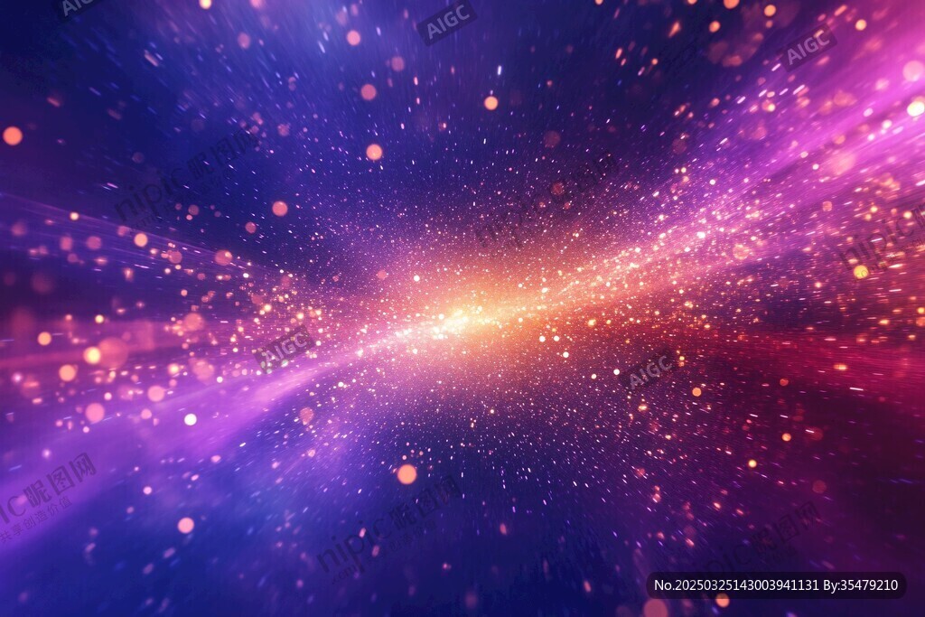 梦幻炫彩宇宙粒子背景图