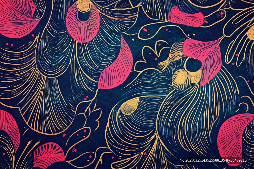 梦幻动感线条渐变花纹图案