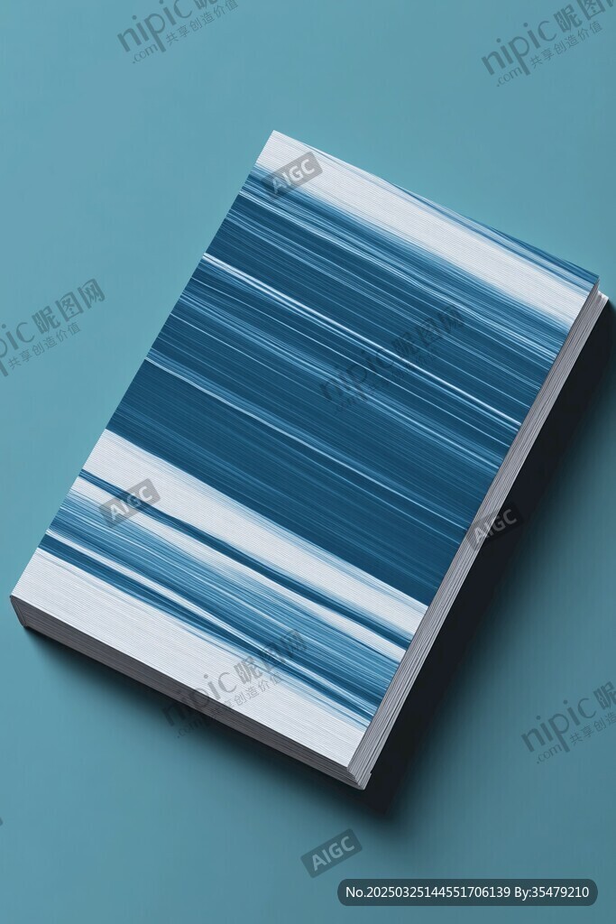 蓝白条纹封面书籍展示
