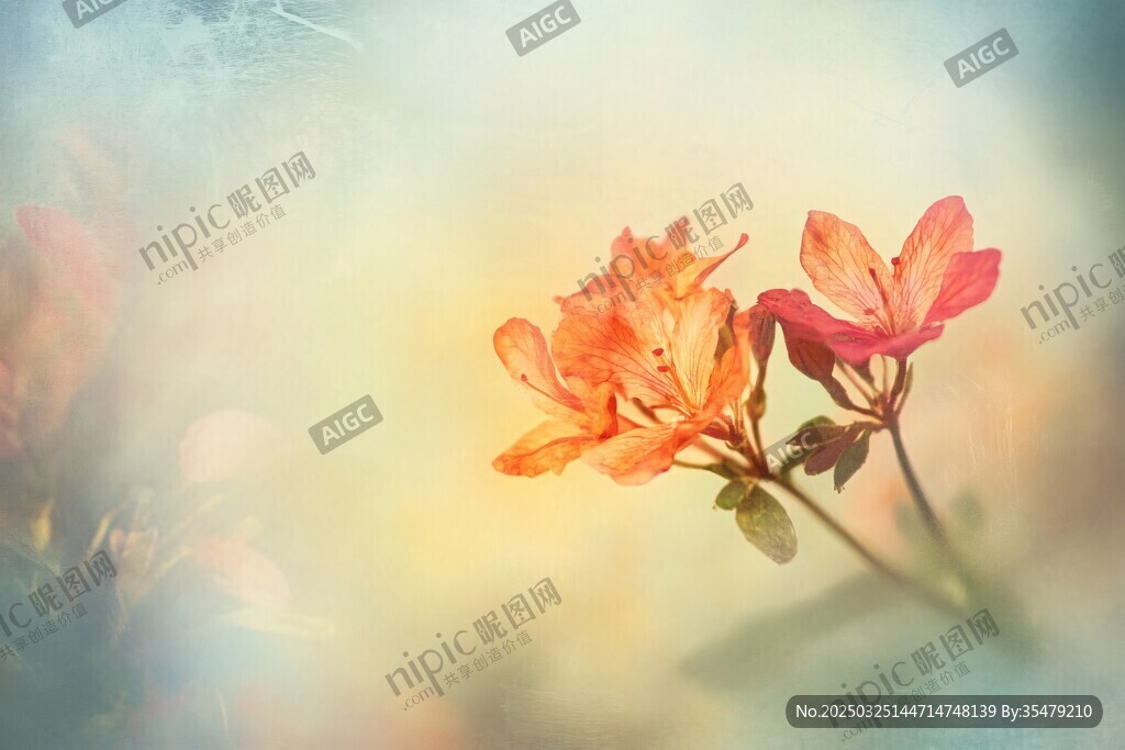 梦幻花卉特写