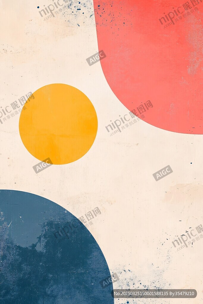 抽象几何色块艺术背景图