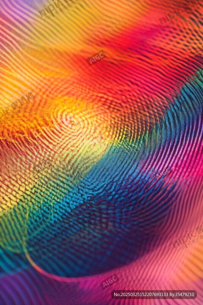 绚丽多彩抽象波纹图案