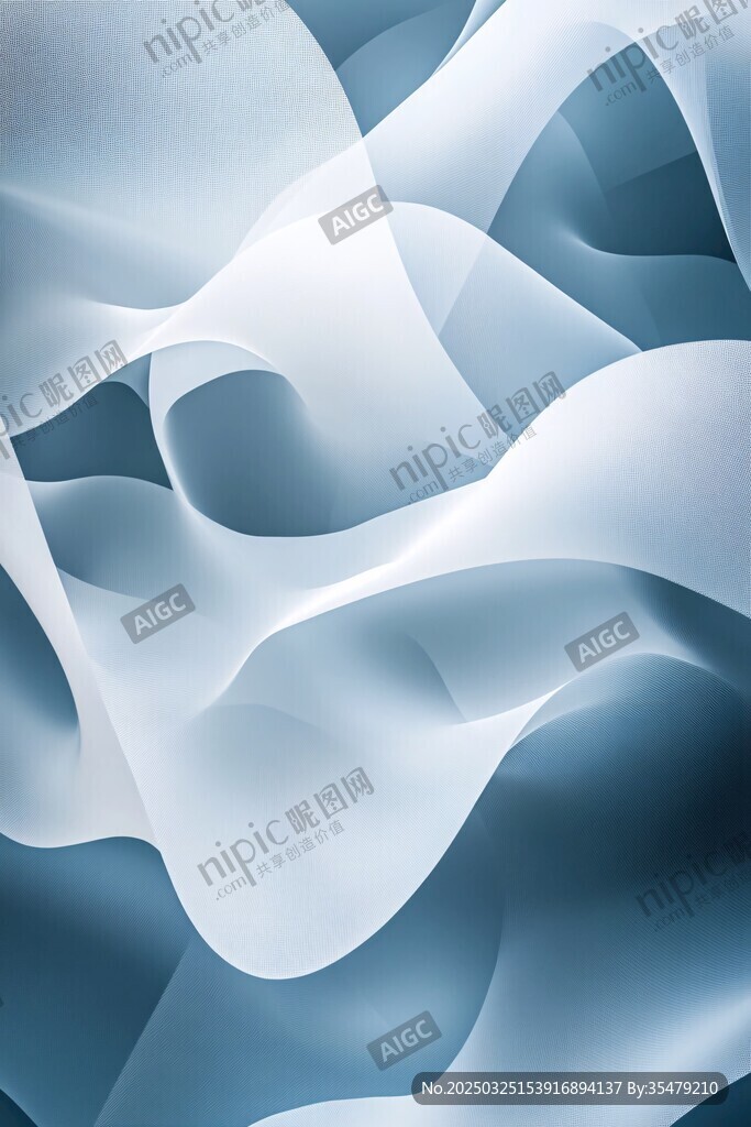 梦幻蓝白流动抽象纹理