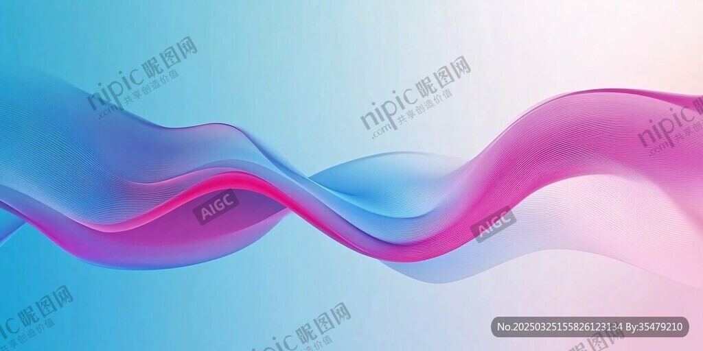 梦幻渐变波浪背景图