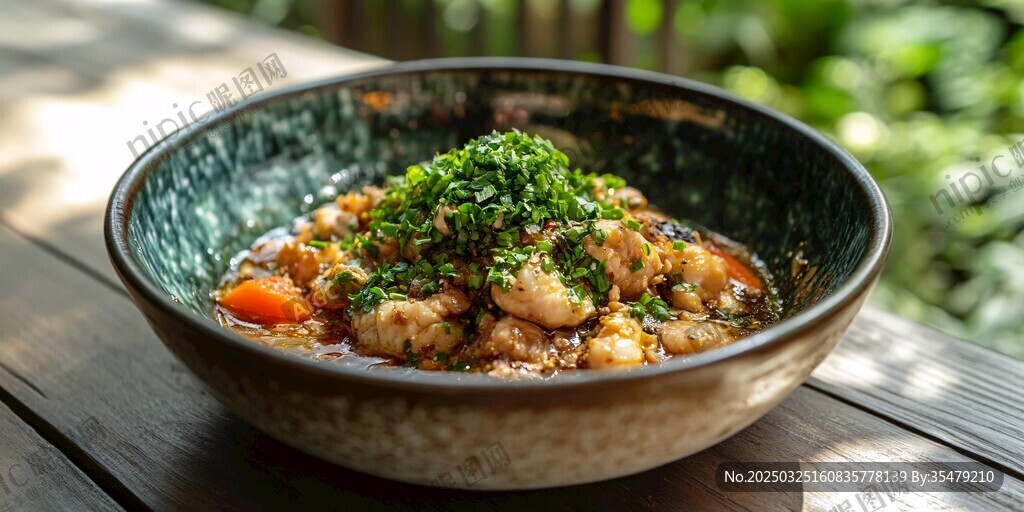 美味鸡肉盖饭 清新摆盘