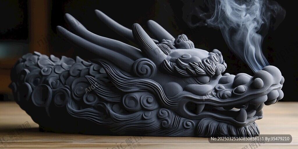 龙形香薰摆件 袅袅青烟