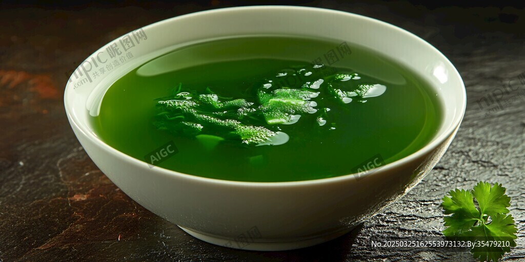 清新绿色蔬菜汤 诱人色泽