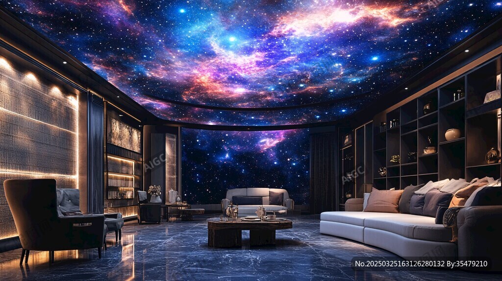 梦幻星空主题豪华影音室