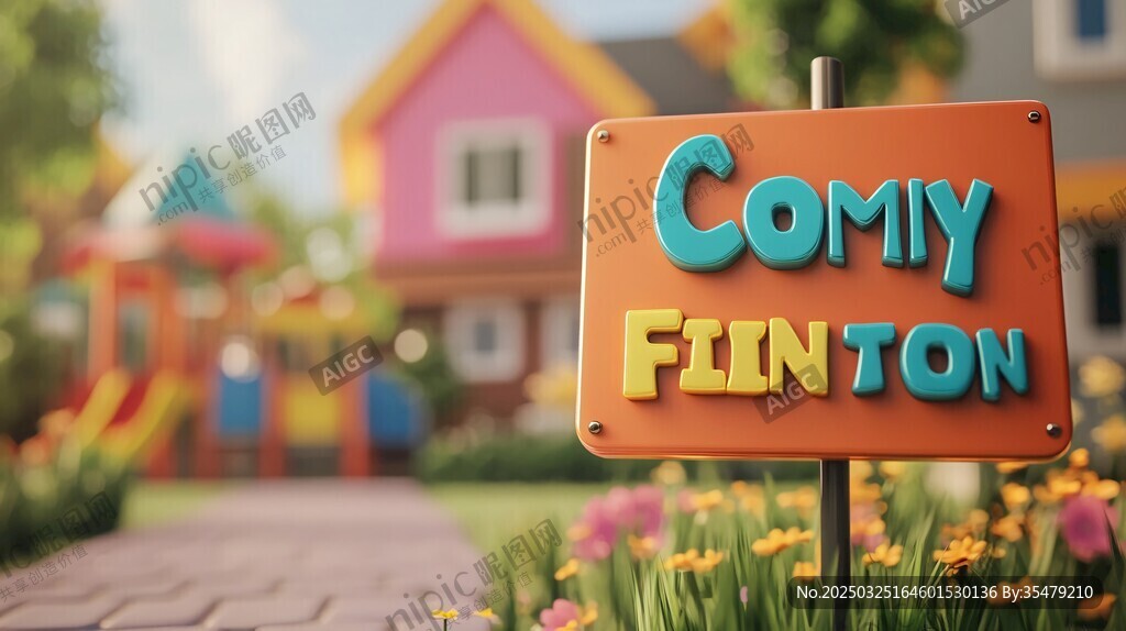 Comiy Flinton社区标识牌