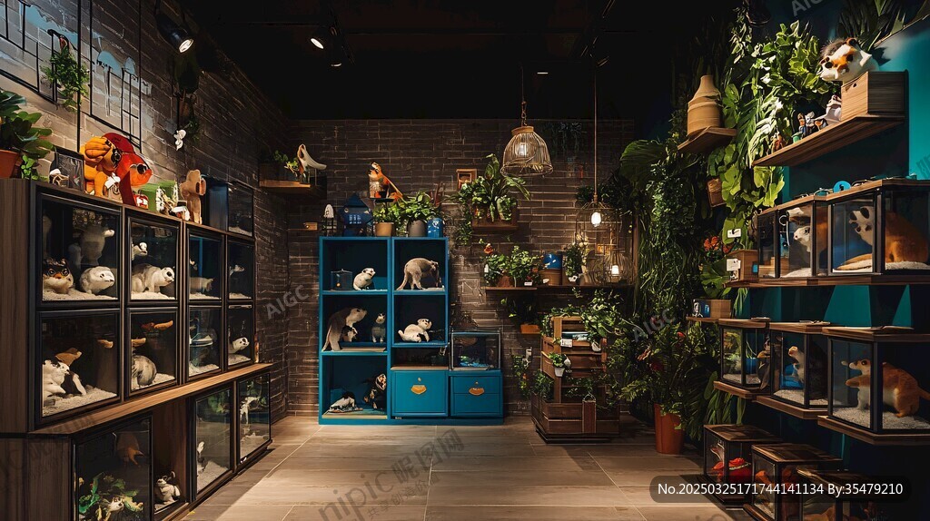 温馨宠物用品店室内景观
