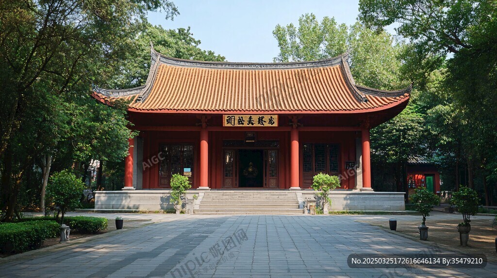 中式古建祠堂典雅景致