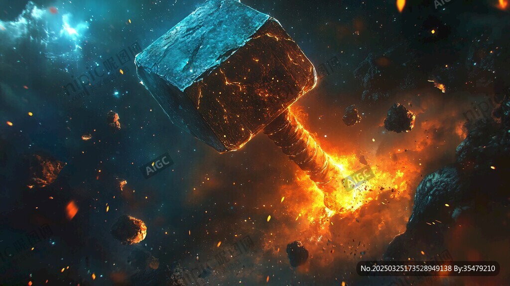宇宙中燃烧的神秘巨锤