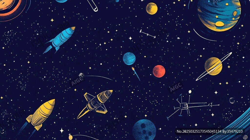 梦幻宇宙中的火箭与星球