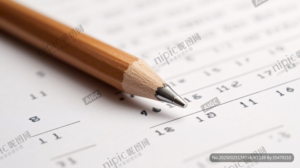 铅笔置于日历页面上