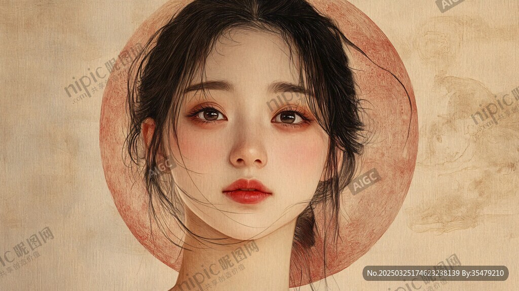 古典气质女子的梦幻肖像