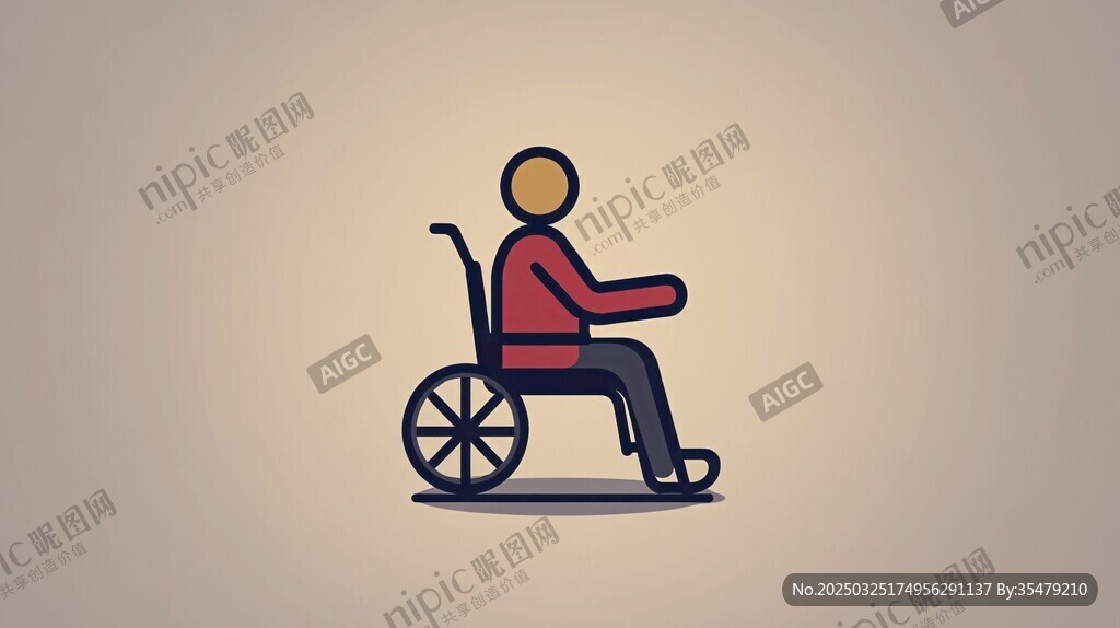 坐轮椅的人物形象设计