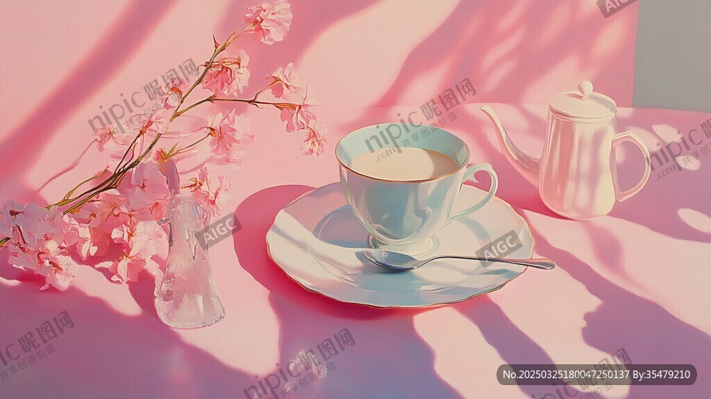春日粉调茶韵时光