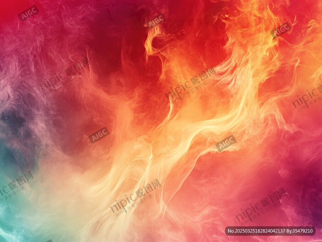 梦幻炫彩火焰烟雾背景