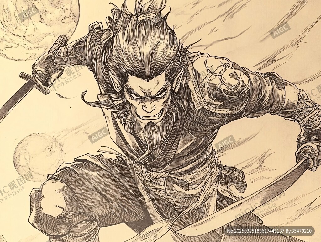 持双刀的武侠人物形象