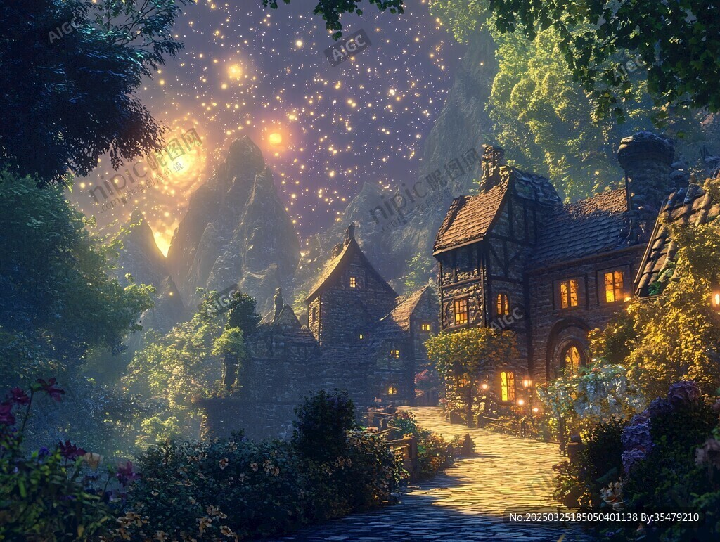 梦幻森林中的童话小屋