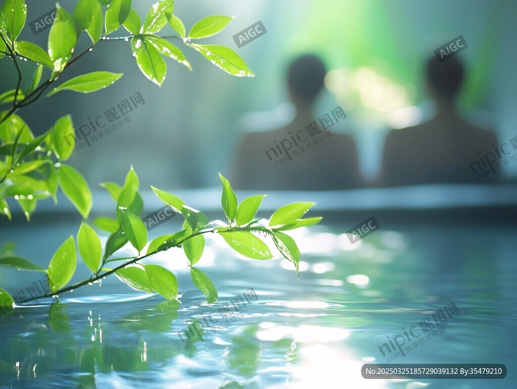 绿叶池边的惬意二人时光