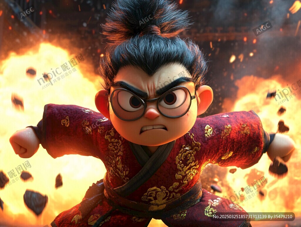 愤怒小英雄施展功夫