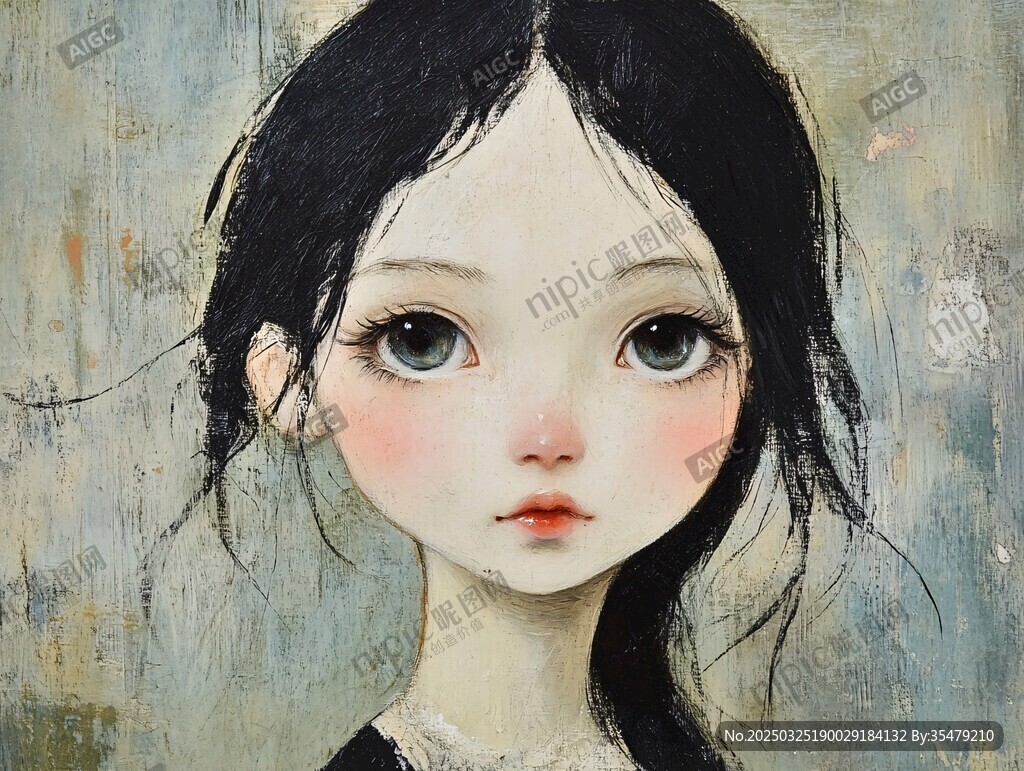 梦幻少女插画