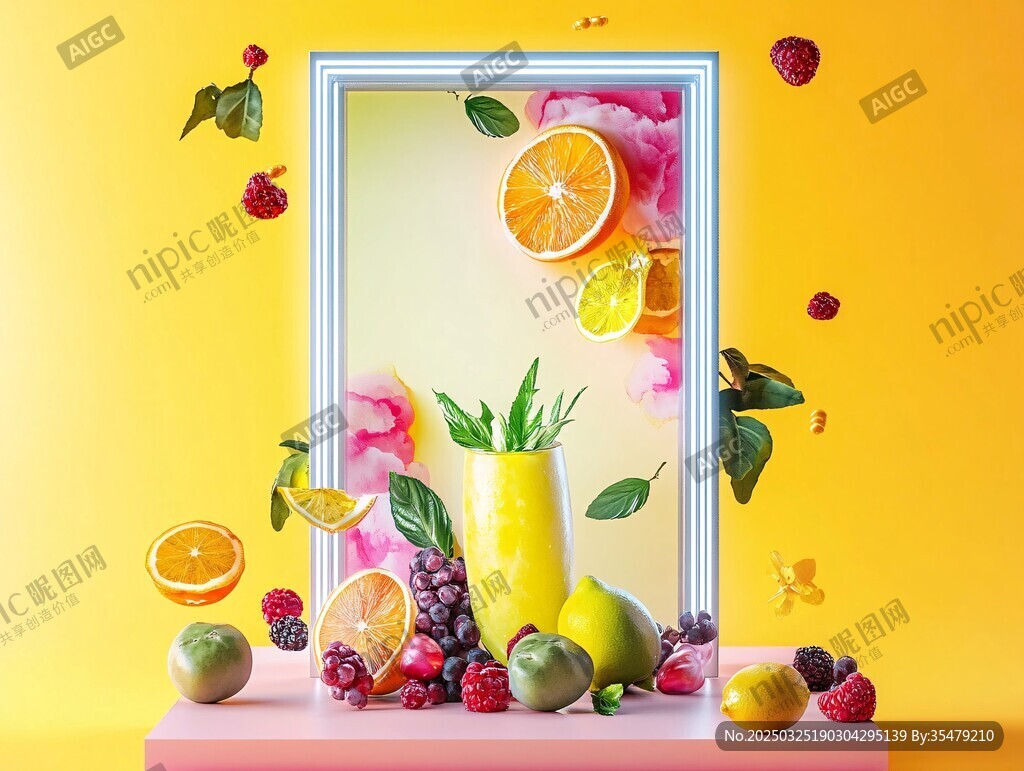 缤纷鲜果装点的梦幻画面