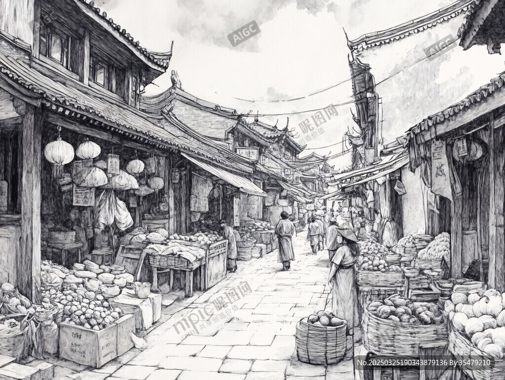 古街集市风情