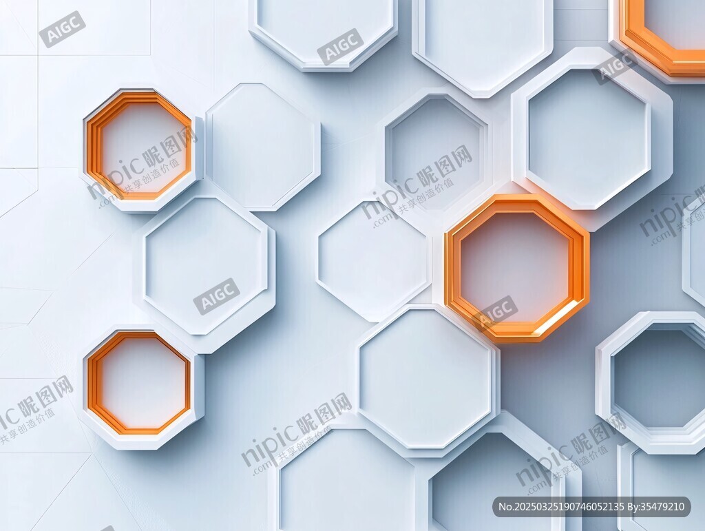 六边形几何图案创意背景
