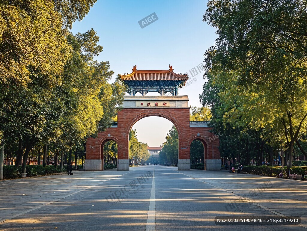 华中农业大学校门风光