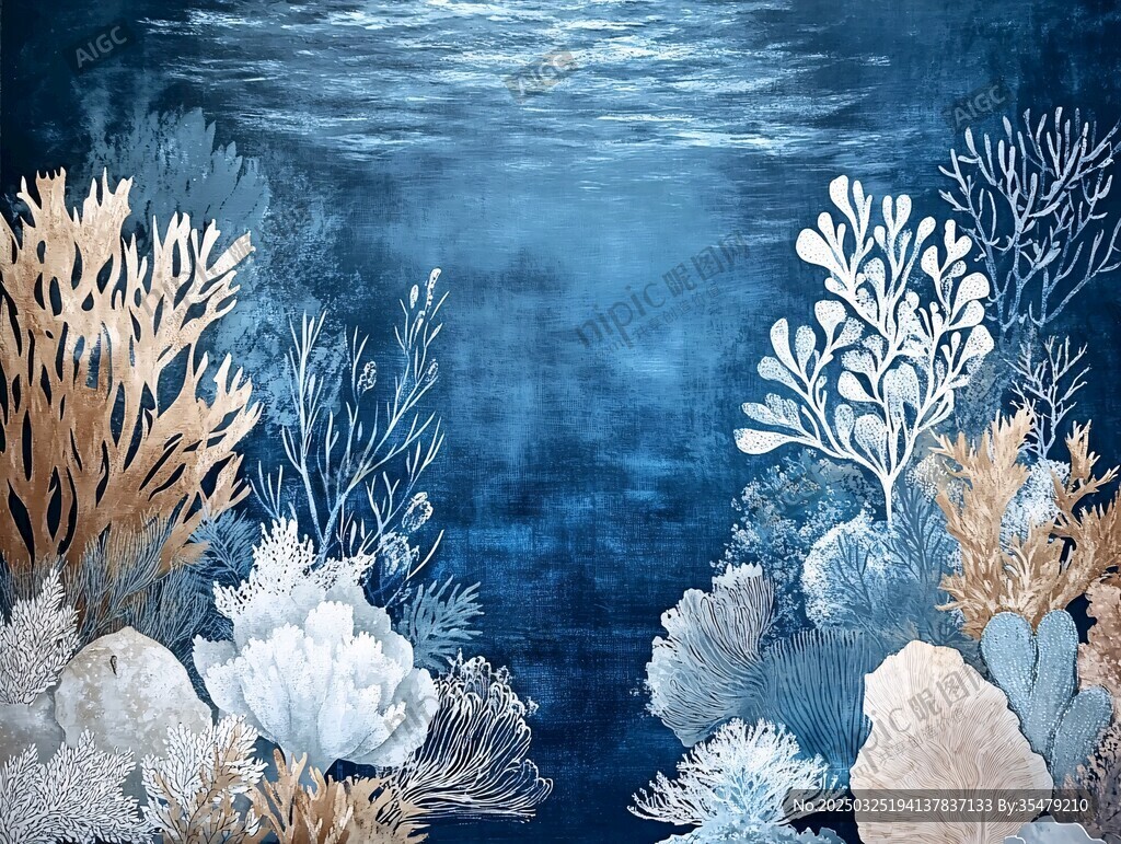 梦幻海底珊瑚景观