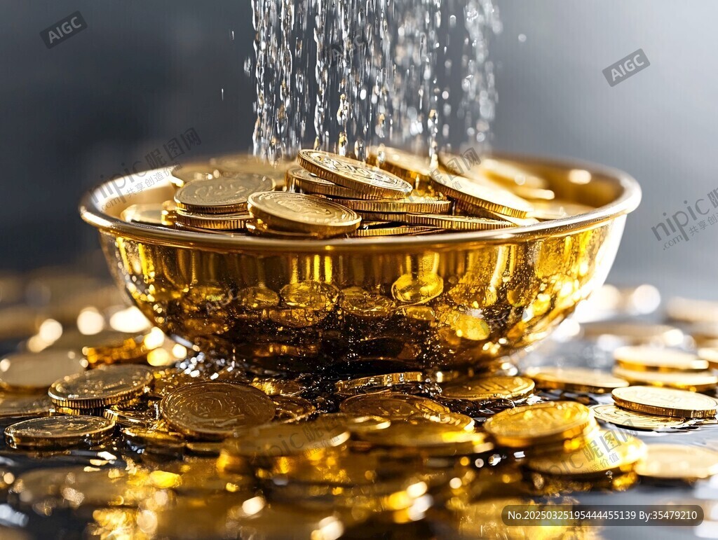 金盆满溢金币倾洒场景